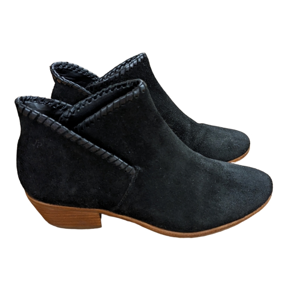 Jack Rogers Sadie Black Suede Booties Size 8 - Picture 2 of 14